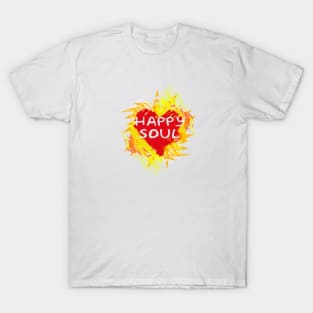 Happy Soul HeartFire Design T-Shirt